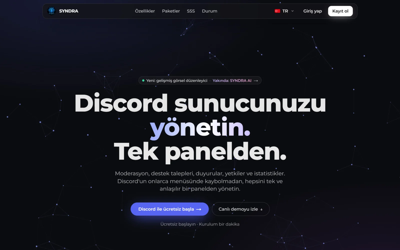 SYNDRA landing page