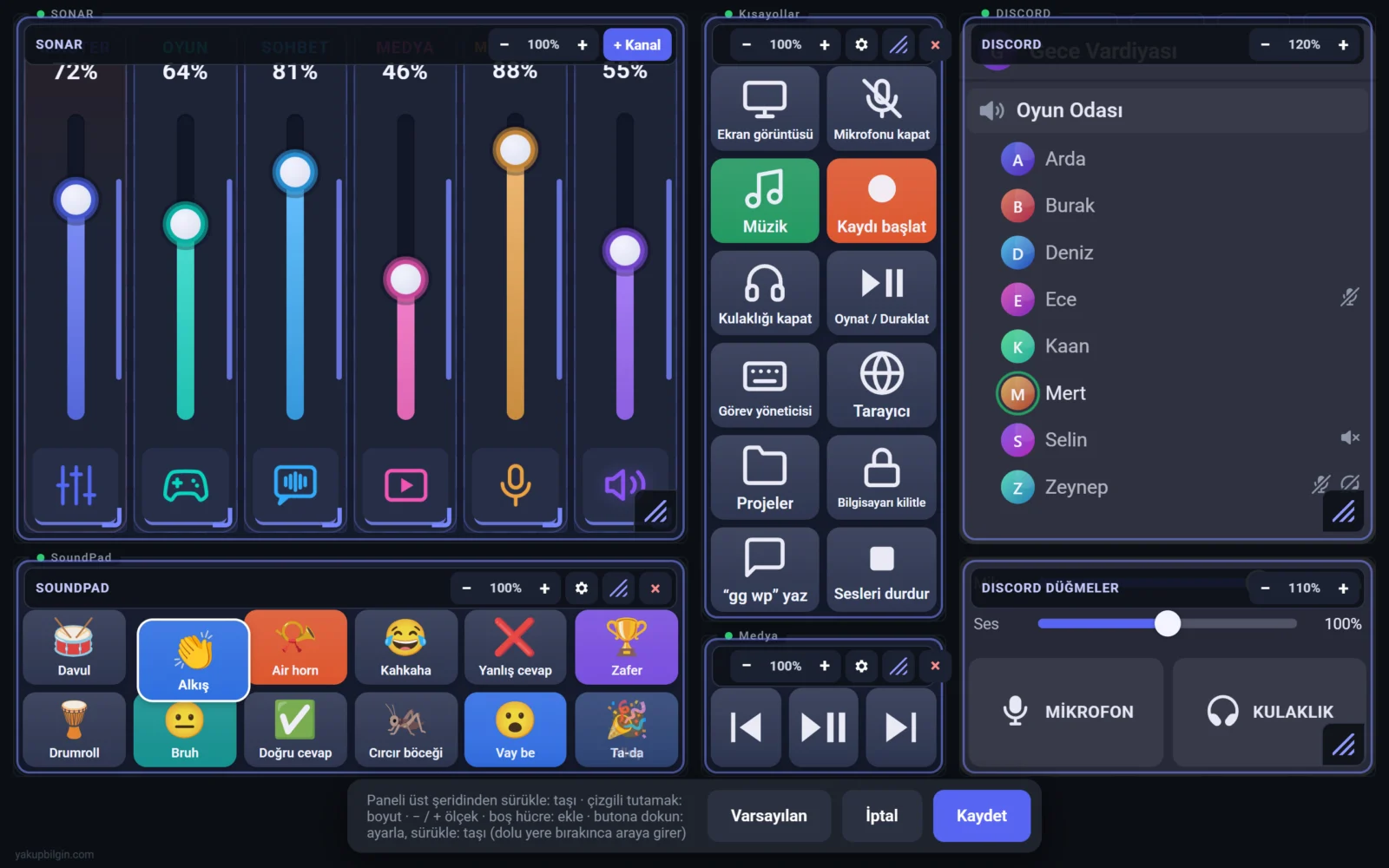 Edit mode: the Applause button is dragged to the first slot of the SoundPad